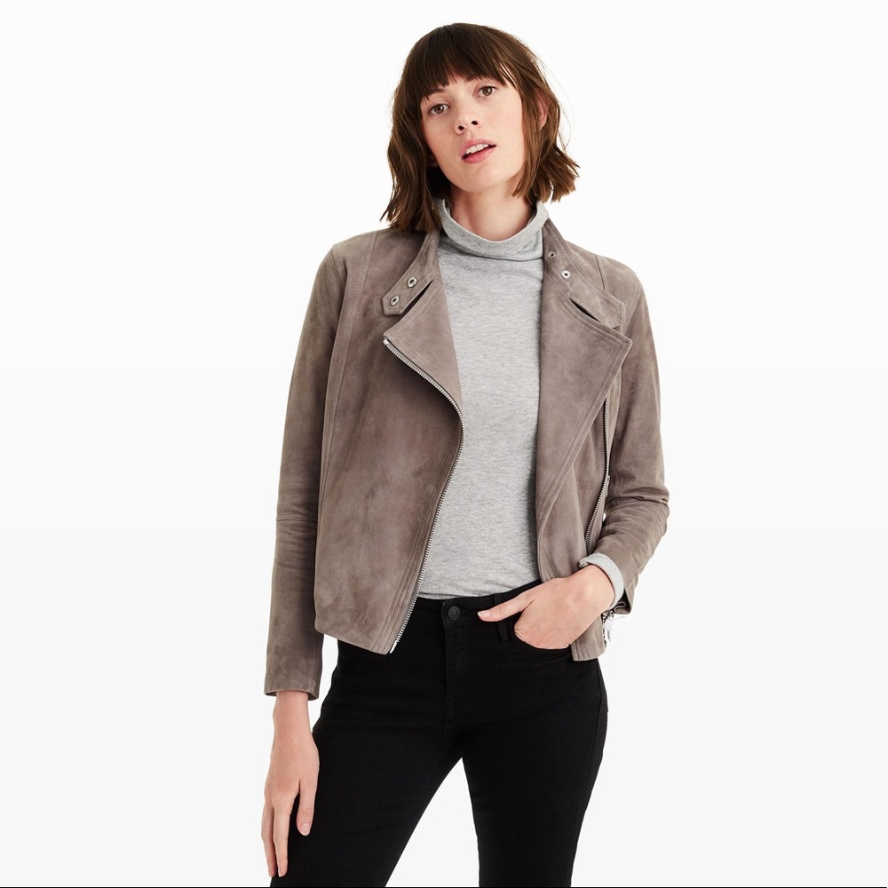 Club Monaco Suede Moto Jacket. Never worn!